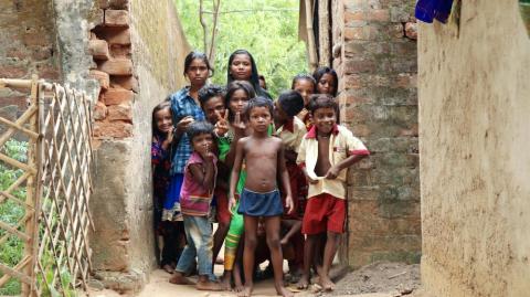 Smiling group of Tribal children